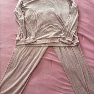 Women's Pink Leopard Print Pajama Set
